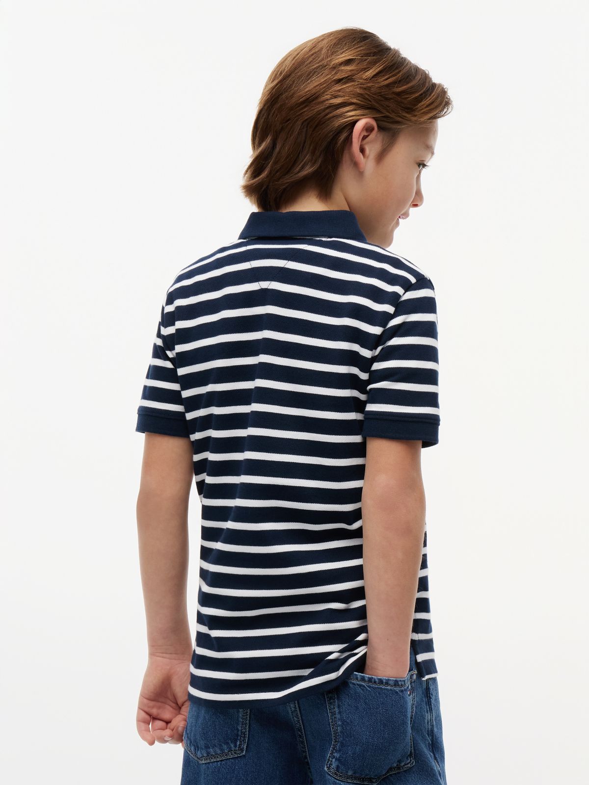 Essential Flag Embroidery Pique Polo Shirt — Multi