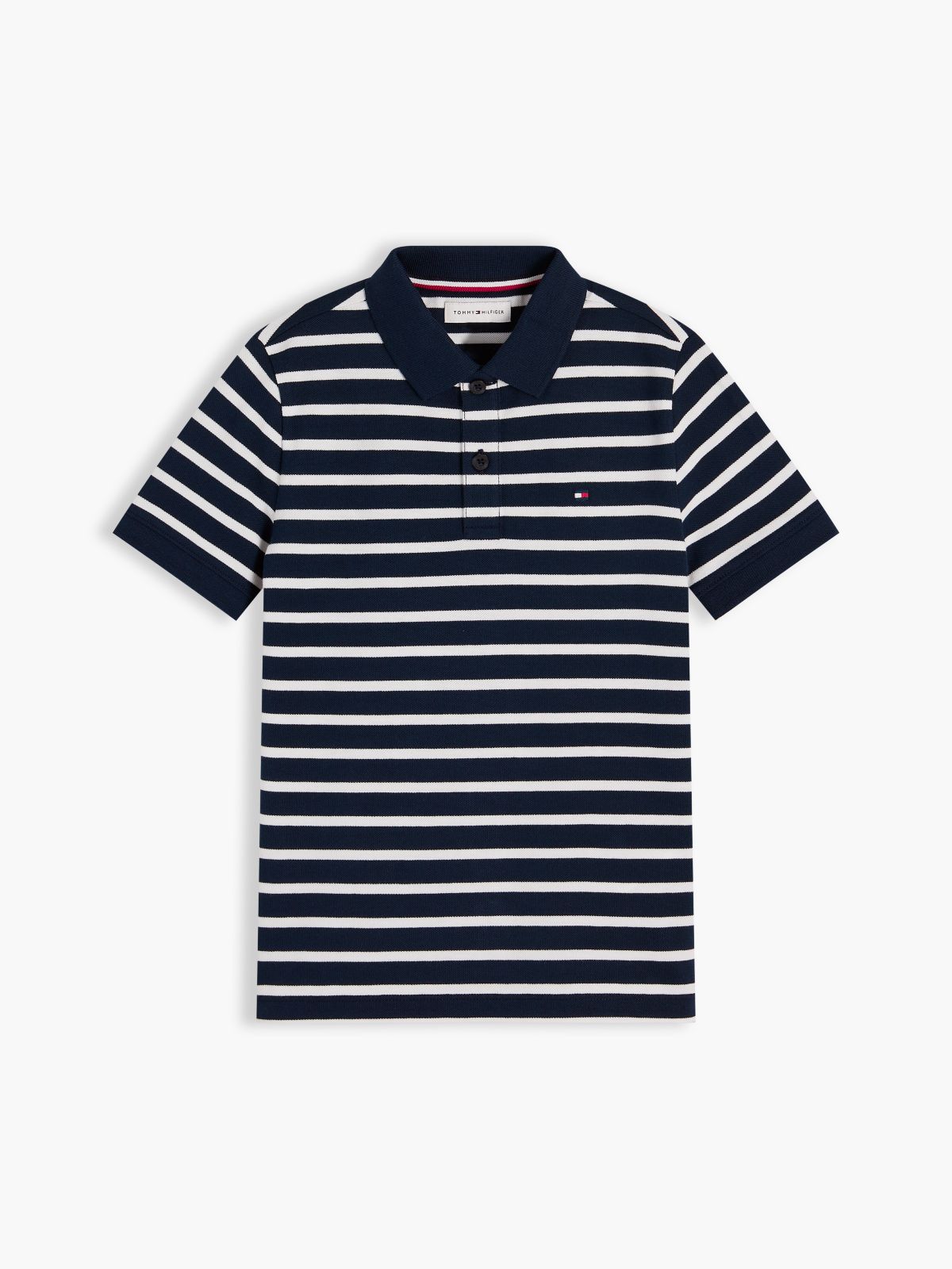 Essential Flag Embroidery Pique Polo Shirt — Multi