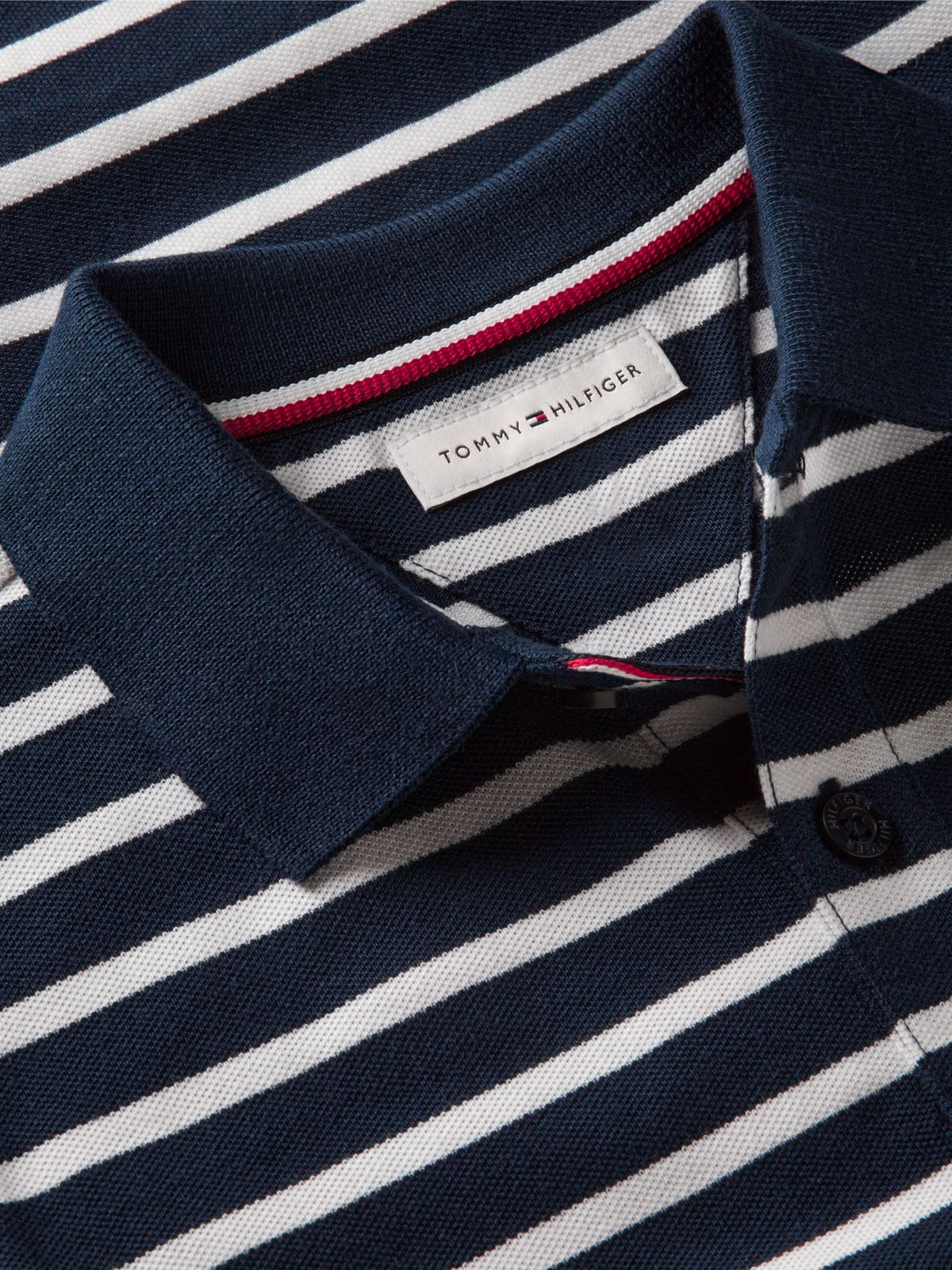 Essential Flag Embroidery Pique Polo Shirt — Multi