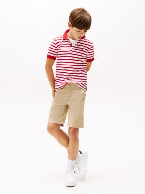 multi flag embroidery regular fit polo shirt for boys tommy hilfiger