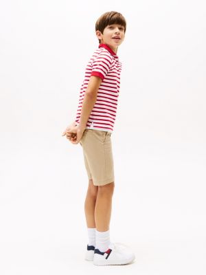 multi flag embroidery regular fit polo shirt for boys tommy hilfiger