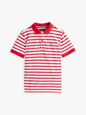 multi flag embroidery regular fit polo shirt for boys tommy hilfiger