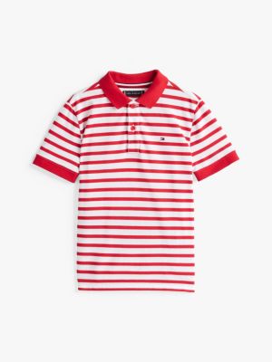 multi polo-shirt mit kontrast-besatz für jungen - tommy hilfiger