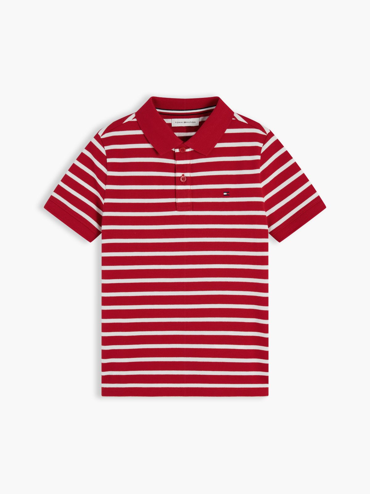 Essential Flag Embroidery Pique Polo Shirt — Multi