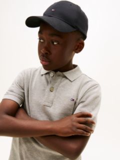 Essential Flag Embroidery Pique Polo Shirt — Grey 2
