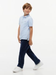 Essential Flag Embroidery Pique Polo Shirt — Blue 2