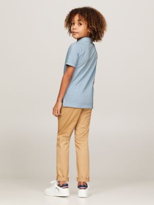 blue flag embroidery regular fit polo shirt for boys tommy hilfiger