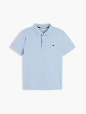 blue essential flag embroidery pique polo shirt for boys tommy hilfiger