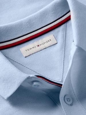 blue essential flag embroidery pique polo shirt for boys tommy hilfiger