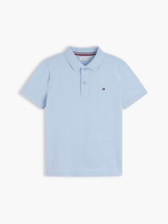 Essential Flag Embroidery Pique Polo Shirt — Blue 10