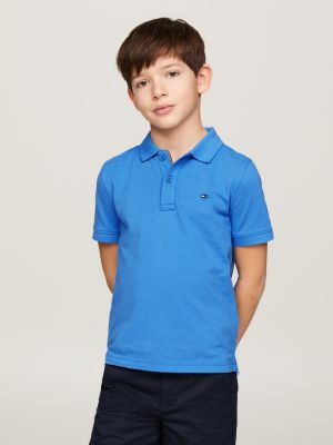 Essential Flag Embroidery Regular Fit Polo | Blue | Tommy Hilfiger