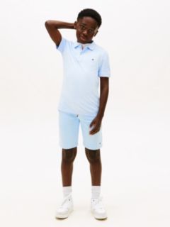 Essential Flag Embroidery Pique Polo Shirt — Blue 3