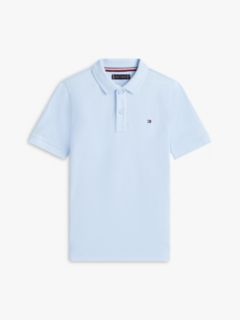 Essential Flag Embroidery Pique Polo Shirt — Blue 5