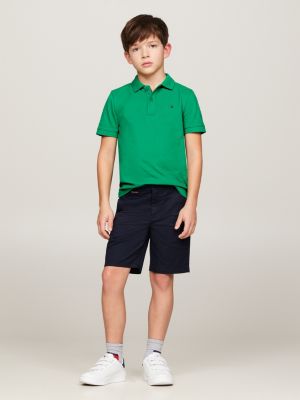 Essential Flag Embroidery Regular Fit Polo | Green | Tommy Hilfiger