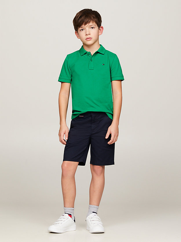 Essential Regular Fit Poloshirt mit Flag | Grün | Tommy Hilfiger