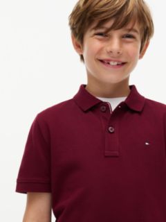 Essential Flag Embroidery Pique Polo Shirt — Purple 3
