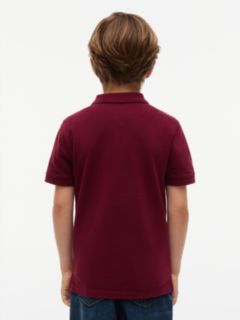 Essential Flag Embroidery Pique Polo Shirt — Purple 4