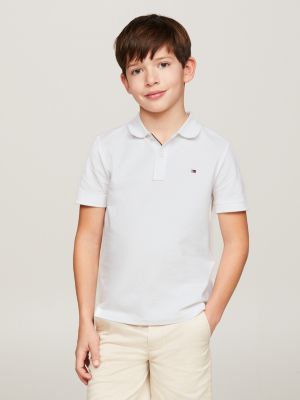 Essential Flag Embroidery Regular Fit Polo | White | Tommy Hilfiger