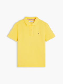 Essential Flag Embroidery Pique Polo Shirt — Yellow 5