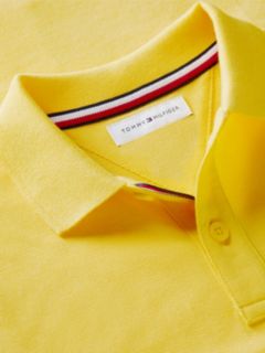 Essential Flag Embroidery Pique Polo Shirt — Yellow 6