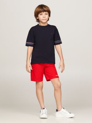 blue hilfiger monotype regular fit t-shirt für jungen - tommy hilfiger