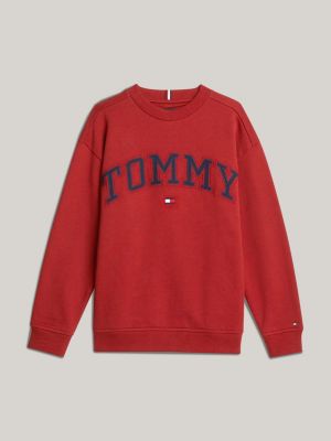 Varsity Logo Crew Neck Sweatshirt Red Tommy Hilfiger