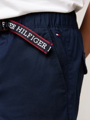 blau chino-shorts mit gürtel für jungen - tommy hilfiger