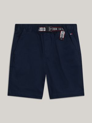 blau chino-shorts mit gürtel für jungen - tommy hilfiger