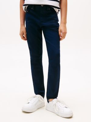 blue scanton slim trousers for boys tommy hilfiger