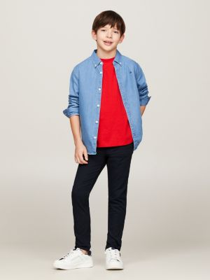blue essential scanton slim jeans für jungen - tommy hilfiger