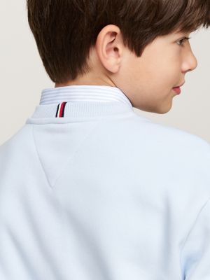 felpa con logo blu da bambini tommy hilfiger