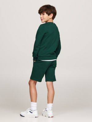 green hilfiger logo crew neck sweatshirt for boys tommy hilfiger