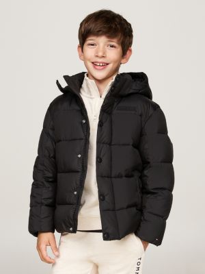 giubbino relaxed fit imbottito nero da bambini tommy hilfiger