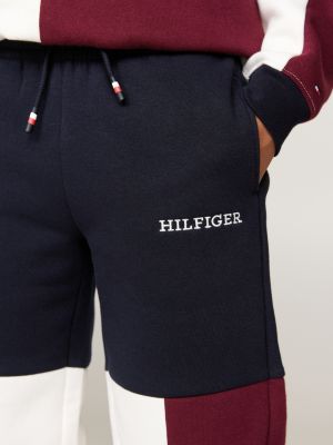 blau color block-jogginghose mit bündchen für jungen - tommy hilfiger