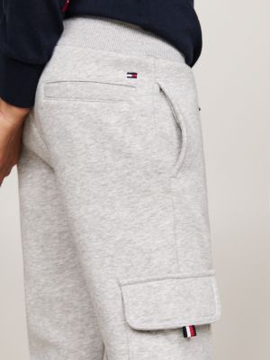 joggers cargo felpati grigio da bambini tommy hilfiger