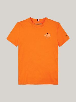 Tee shirt orange tommy hilfiger femme online