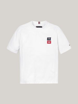 white back logo crew neck t-shirt for boys tommy hilfiger