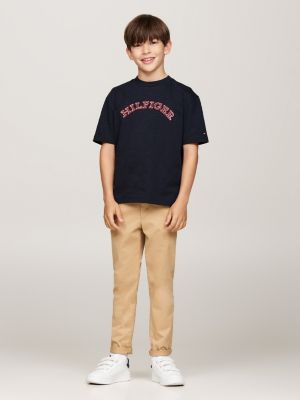 blue hilfiger monotype appliqué t-shirt for boys tommy hilfiger