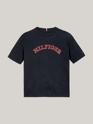 blue hilfiger monotype appliqué t-shirt for boys tommy hilfiger