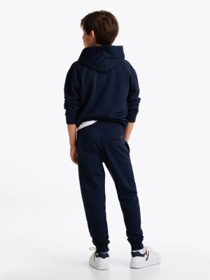 blue 1985 collection patch joggers for boys tommy hilfiger