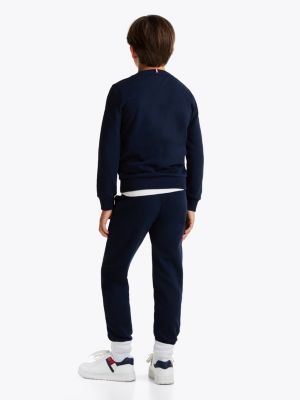 blue logo sweatshirt and joggers set for boys tommy hilfiger