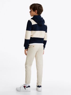 multi stripe snap-button hoody for boys tommy hilfiger