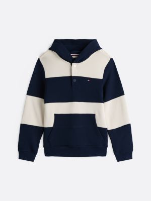 multi gestreifter hoodie mit druckknöpfen für jungen - tommy hilfiger