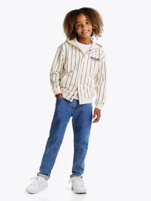 multi hilfiger monotype stripe bomber hoody for boys tommy hilfiger