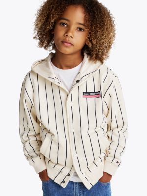 multi hilfiger monotype gestreifter bomber-hoodie für jungen - tommy hilfiger