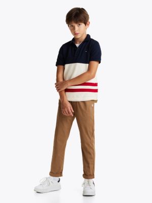 multi colour-blocked polo shirt for boys tommy hilfiger