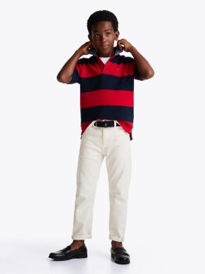 multi rugby stripe polo shirt for boys tommy hilfiger