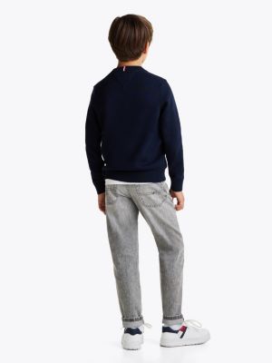 blue 1985 collection logo jumper for boys tommy hilfiger