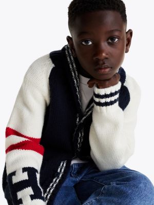 multi varsity letterman cardigan for boys tommy hilfiger