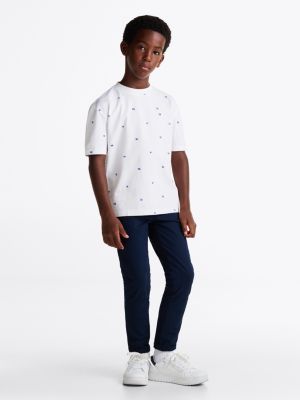 multi t-shirt mit flag-print für jungen - tommy hilfiger